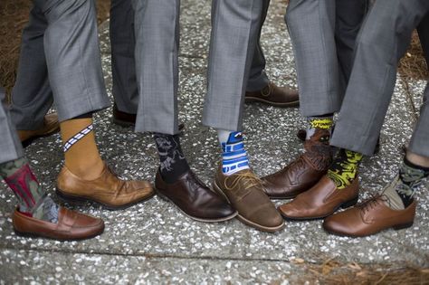 Groomsmen Photos - star wars wedding socks groomsmen gift - charleston crafted Click through for the links to buy all of these Star Wars Socks! Star Wars Wedding Ideas Subtle, Star Wars Wedding Subtle, Subtle Nerdy Wedding Ideas, Subtle Star Wars Wedding, Subtle Star Wars Wedding Ideas, Star Wars Socks, Pokemon Socks, Superhero Socks, Groomsmen Photo