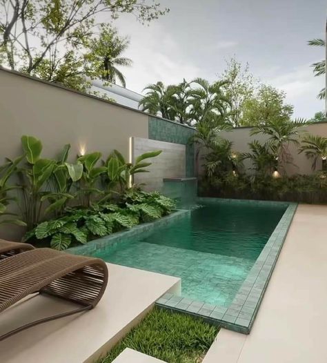 Kleiner Pool Design, Dream Backyard Pool, Pool Landscape Design, Small Pool Design, تصميم للمنزل العصري, التصميم الخارجي للمنزل, Backyard Pool Landscaping, Small Pools, Outdoor Gardens Design