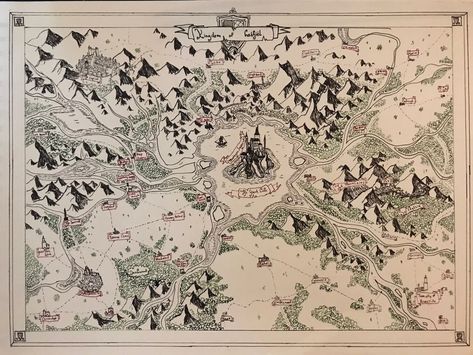 I will create an awesome fantasy map for you #ad , #AD, #awesome#create#map#fantasy Fantasy Cities, Maps Aesthetic, Map Sketch, Fantasy Map Making, Quill And Ink, Dnd World Map, Fantasy World Map, Imaginary Maps, Map Icons