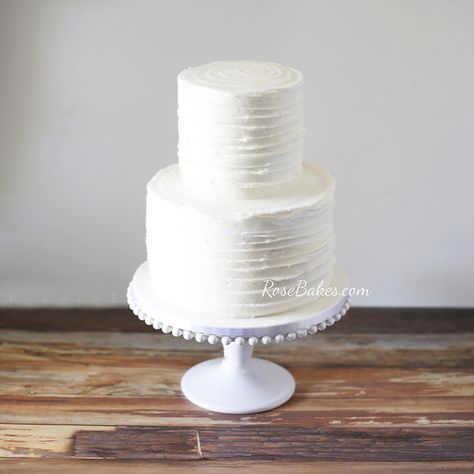 How to Make Lines Texture on Buttercream Cakes - Rose Bakes Wedding Cake Recipes, Wedding Cake Icing, Textured Buttercream, Lines Texture, Wedding Cake Prices, Cake Piping, Wedding Cake Recipe, Buttercream Cakes, Creative Cake Decorating