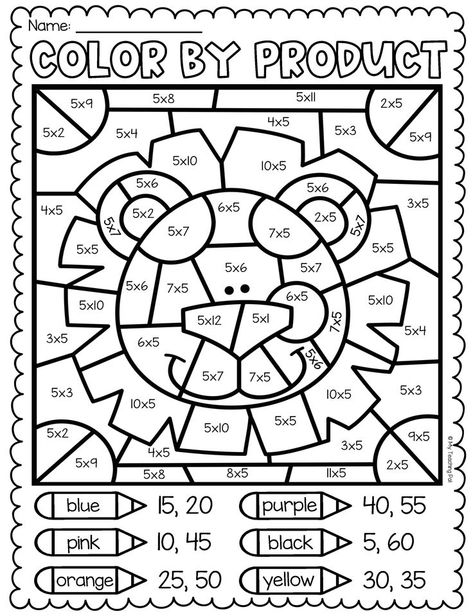 Multiplication Worksheet Bundle - Facts 1 To 12 85A Summer Color By Number, Color By Number Worksheet, Number Worksheet, Math Coloring Worksheets, Multiplication Activities, Math Pages, Multiplication Worksheets, Math Multiplication, Printable Math Worksheets