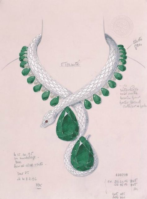 Cartier necklace in the form of a serpent Necklace Drawing, Jewelry Rendering, Cartier Necklace, Jewellery Design Sketches, Jewelry Design Drawing, Jewelry Illustration, Jewelry Drawing, Jewellery Sketches, Snake Jewelry