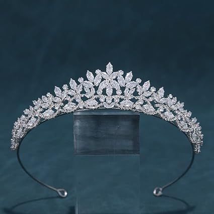 Amazon.com: FASNAHOK Silver CZ Wedding Tiaras for Brides Floral Princess Crowns for Women Cubic Zirconia Bridal Headband Sweet 16 Crown Birthday Hair Accessories : Clothing, Shoes & Jewelry Sweet 16 Crowns, Quince Crown, Crowns For Women, Prom Tiaras, Princess Crowns, Wedding Tiaras, Floral Tiara, Crown Birthday, Birthday Tiara