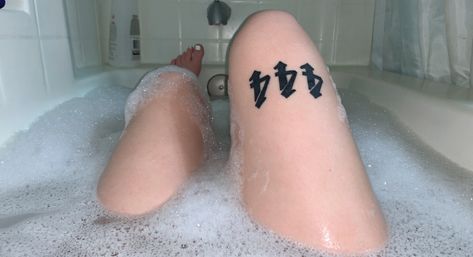 Angel Numbers Above Knee Tattoo, Angel Number Tattoo Above Knee, 444 Above Knee Tattoo, Angel Number Leg Tattoo, 444 Tattoo Above Knee, Number Tattoo Above Knee, 444 Leg Tattoo, Knee Number Tattoo, Tattoos Above Knee