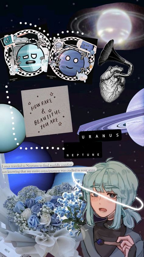 Solarballs Neptune & Uranus :3 #solarballs #planets #uranus #neptune #blue #blueaesthetic #silly #:3 Neptune X Uranus Solarballs, Uranus X Neptune, 2 Moons, Space Lovers, Blue Aesthetic, Astronomy, Planets, Twins, Solar