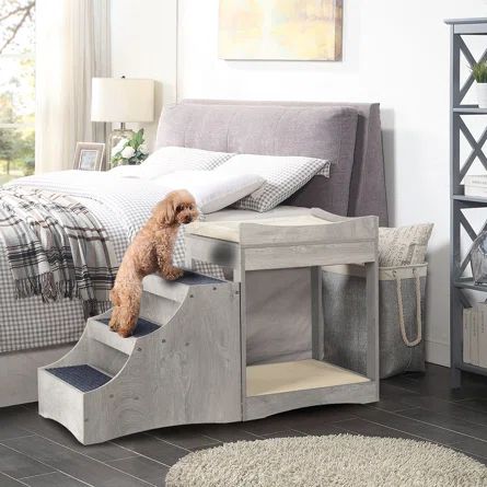 Tucker Murphy Pet™ Alliya Designer Rectangle Furniture Function | Wayfair Pet Bunk Bed, Window Perch, Pet Stairs, Textured Carpet, Pet Steps, Dog Steps, Pet Sofa, Hip Dysplasia, Cat Scratch