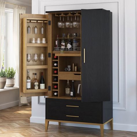 Corner Bar Furniture, Black Bar Cabinet, Tall Bar Cabinet, Modern Bar Cabinet, Corner Bar Cabinet, Wood Bar Cabinet, Armoire Bar, Coin Bar, Armoire Cabinet