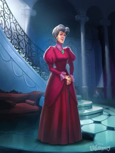 ArtStation - Disney Villanous - Lady Tremaine, Marisa Oh Cinderella 1950, Lady Tremaine, Cinderella Art, Rapunzel Costume, Evil Disney, Disney Silhouettes, Dark Disney, Disney Artwork, Old Disney