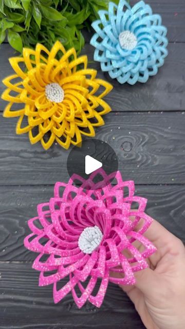 Diy Foam Sheet Flowers, Projects With Foam Sheets, Paper Flower Craft Ideas, Cute Paper Flowers Diy Crafts, Diy Easy Crafts With Paper, Foam Crafts Ideas, Easy Craft Flowers, Crafts With Foam Sheets, Foam Flowers How To Make