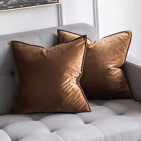 MIULEE Pack of 2 Decorative Velvet Throw Pillow Cover Soft Chocolate Pillow Cover Soild Square Cu... | Amazon (US) Velvet Throw Pillow, Sofa Bedroom, Velvet Throw, Pillow Collection, Velvet Pillow Covers, Velvet Throw Pillows, Soft Pillows, Square Pillow Cover, Bedroom Sofa