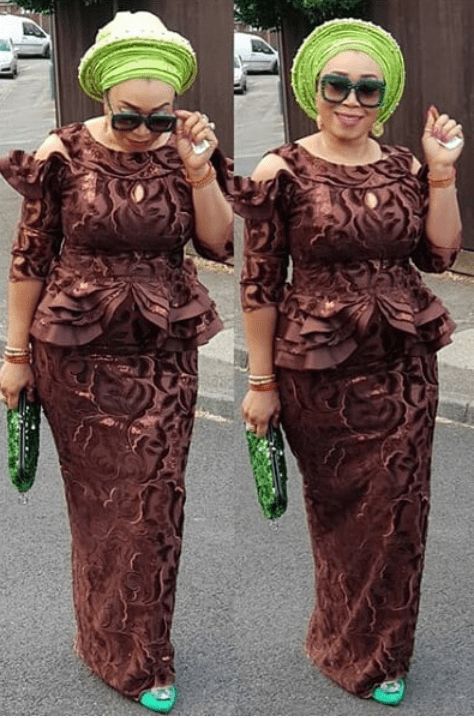 Nigerian Lace Dress, Asoebi Style, Aso Ebi Lace Styles, Nigerian Lace Styles Dress, Nigerian Lace Styles, African Lace Styles, African Fashion Skirts, African Dresses Modern, African Wear Dresses