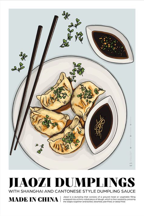 Dumpling Poster | Art Print | Food Poster | Wall Art | Kitchen Decor | Illustration | Chinese Food | Hand Drawn

Dumpling poster or art print. Hand drawn wall decor for fellow food lovers. Perfect for kitchen or dining room decor. Dumpling Poster, Dumpling Art, Japanese Food Art, Chinese Posters, Restaurant Poster, Decor Illustration, Food Illustration Art, Vintage Poster Design, Wall Art Kitchen