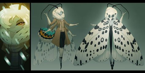 lovely leopard moth (closed by Grimmla on DeviantArt Moth People, Giant Leopard Moth, Leopard Moth, Emperor Moth, The Hallow, Figure Drawing Reference, Digital Art Design, Fantasy Inspiration, Dnd Characters