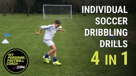 This soccer dribbling drill provides multiple with 4 stages. Improve your dribbling skills, your turns, 1v1 practice Soccer Dribbling, Soccer Dribbling Drills, Youth Soccer Drills, Goalkeeper Training, Soccer Training Drills, Entrainement Football, Football Drills, Soccer Workouts, Best Football Players