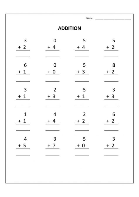 Easy Math Worksheets Addition – Learning Printable Easy Math Worksheets, Kindergarten Addition, Kindergarten Math Worksheets Addition, Kindergarten Math Free, Kindergarten Math Worksheets Free, Kindergarten Addition Worksheets, Addition Kindergarten, Math Practice Worksheets, Math Addition Worksheets