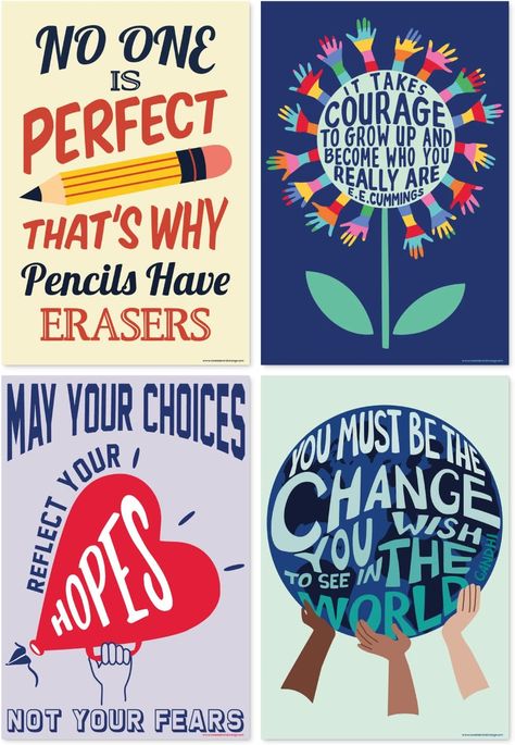 A GROWTH MINDSET BOOST! If you’re going to hang classroom decor, why not make it eye-catching inspirational decor with purpose! Because students’ belief about intelligence influences every day of their school life it makes perfect sense to boost your walls with mindset boosting S&O Classroom Posters! Best For: Classroom Posters High School, Classroom Posters Middle School, Office, Homeschool and Pre K. Classroom Posters Middle School, High School Classroom Decorations, Classroom Wall Quotes, Middle School Classroom Themes, Anatomy Classroom, Teacher Classroom Supplies, Middle School Classroom Decor, Inspirational Leaders, Emotion Chart