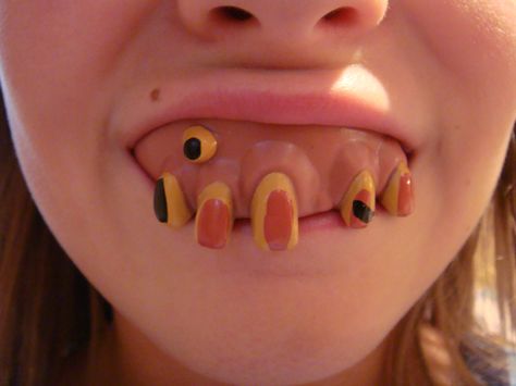 My buck teeth! K9 Teeth Human, Buck Teeth, Fake Teeth, Yellow Teeth, Sketch, Skin, Memes, Yellow, Quick Saves