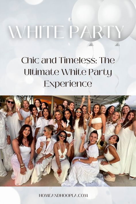 White Themed Party, white-themed party ideas White Theme Party Aesthetic, Hamptons White Party Aesthetic, Elegant Party Themes Classy, White Party Aesthetic, White Out Party, White Party Attire, 28th Birthday Ideas, Italy Party, White Party Theme