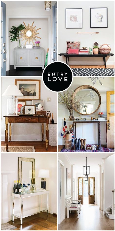 entry love: inspiration for creating the perfect first impression in your home! Decorating Small Corners, Light Entryway, Long Entryway, Miraculous Ideas, Entryway Ideas, Nate Berkus, Love Inspiration, Boho Interior, First Impression