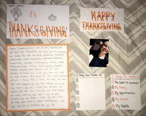 Open When Its Thanksgiving Letter, Open When Letters For Boyfriend, Thanksgiving Letter, Boyfriend Scrapbook, Teen Sleepover, Couple Crafts, Open When Letters, Anniversary Scrapbook, Boyfriend Anniversary