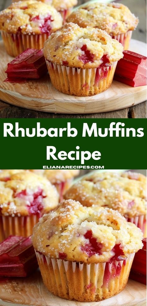 Searching for rhubarb recipes? This rhubarb muffins recipe is a must-try. It’s perfect for breakfast, making it a tasty addition to your muffin recipes and a great way to enjoy rhubarb desserts.