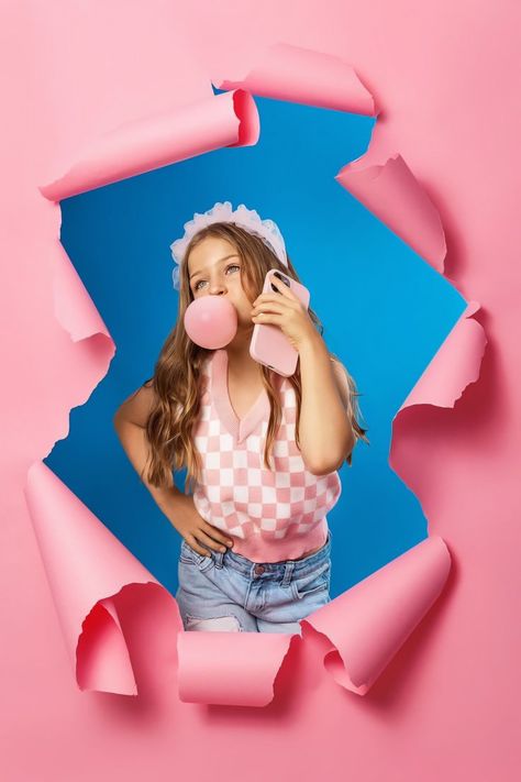 Barbie Photoshoot Ideas Kids, Bubblegum Photoshoot, Barbie Photoshoot Ideas, Bubblegum Party, Photoshoot Ideas Kids, Barbie Photoshoot, Dog Hair Dye, Kids Milestones, Barbie Kids