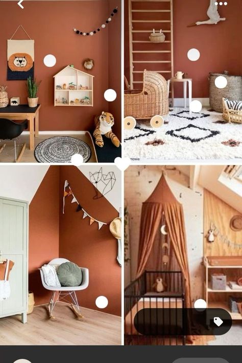 Green And Orange Nursery, Terra Cotta Nursery, Orange Baby Room, Rust Nursery, Earth Tone Nursery, Orange Nursery Boy, Warm Nursery, Terracotta Nursery, Ikea Baby Nursery