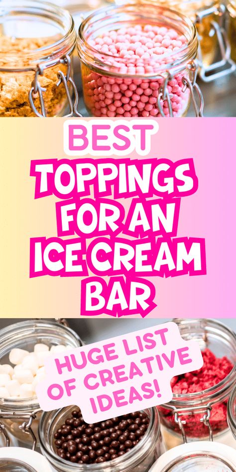 How To Throw An Ice Cream Sundae Party Ice Cream Party Bar Ideas, Ice Sundae Bar Ideas, Ice Cream Buffet Table, Best Way To Serve Ice Cream At A Party, Class Ice Cream Sundae Party, Sundae Toppings Bar, Sunday Toppings Ice Cream, I’ve Cream Bar Toppings, I E Cream Bar Ideas