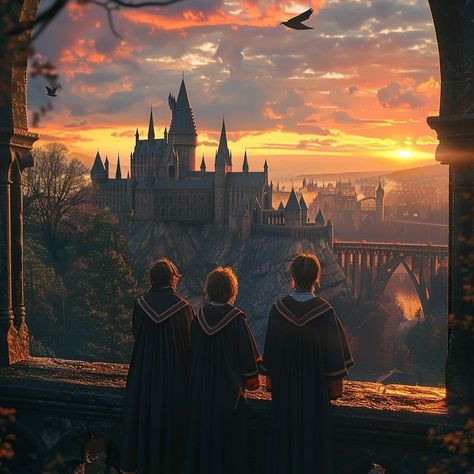 Martina | Where do you wanna go next? • • Hogwarts castle Harry Potter Wizard Friends… | Instagram Wizards Chess Harry Potter, Hogwarts In Fall, Harry Potter Landscape Wallpaper, Harry Potter Wallpaper Landscape, Harry Potter Harry Aesthetic, Computer Wallpaper Harry Potter, Harry Potter Blue Aesthetic, Harry Potter Movie Aesthetic, Hogwarts Castle Aesthetic