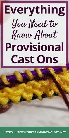 Provisional Cast On Knitting, Fabric Blanket, Cast On Knitting, Provisional Cast On, Knitting Hacks, Knitting Help, Knitting Stitches Tutorial, Knitting Basics, Knitting Tips