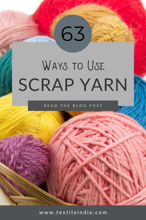 Use up your scrap yarn with these 63 creative ideas. Bust that yarn stash with knitting, crochet, upcycling, and kids projects. Yarn Scrap Projects, Crochet Upcycling, Leftover Yarn Project, Yarn Diy Projects, Yarn Projects Crochet, Scrap Crochet, Yarn Scraps, Scrap Yarn Crochet, Leftover Yarn