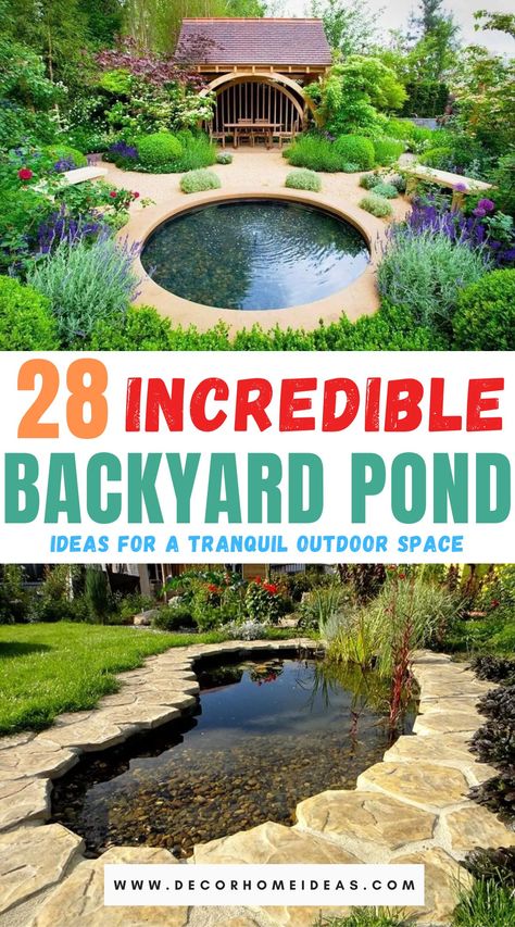 Best Backyard Pond Ideas Outdoor Ponds Diy, Natural Ponds, Backyard Pond Ideas, Fish Ponds Backyard, Small Garden Waterfalls, Small Backyard Ponds, Diy Ponds Backyard, Fish Pond Gardens, Patio Pond