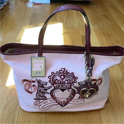 Rare Juicy Couture Bag, Juicy Couture Bags Handbags, Juicy Couture Purse Pink, Y2k Purse, Y2k Handbag, Juicy Couture Purse, Juicy Couture Handbags, Girly Bags, Barrel Bag