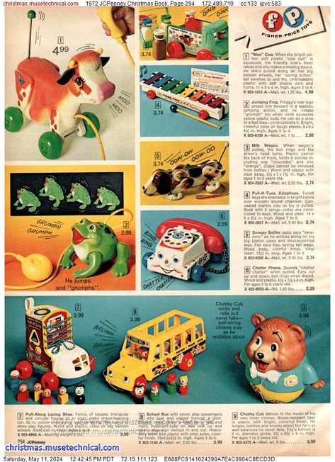 1972 JCPenney Christmas Book, Page 294 - Catalogs & Wishbooks Toys R Us Catalog, Kids Catalogs, 60s Toys, Jumping Frog, Toy Catalogs, Cow Head, Christmas Catalogs, Christmas Book, Soft Plastic