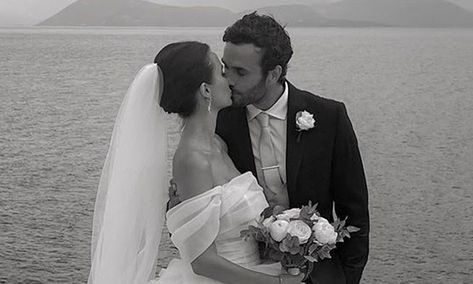 Former Made in Chelsea star Lucy Watson has married her long-term boyfriend James Dunmore,... Lucy Watson Wedding, Celebrity Brides, Lucy Watson, Celebrity Bride, Sleek Updo, Made In Chelsea, Greece Wedding, Greek Wedding, Looking Dapper