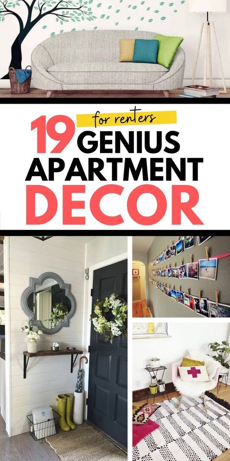 Decorating Tips For Renters: decorating ideas for apartment renters (that won’t cost you your security deposit). These tips are easy and affordable! #apartmentdecor #rentaldecor #rental #decoratingarental Apartment Lifestyle, First Apartment Essentials, First Apartment Checklist, Apartment Wall Decor, Apartment Walls, Apartment Checklist, Apartment Decorating Ideas, Apartment Decoration, College Apartment Decor