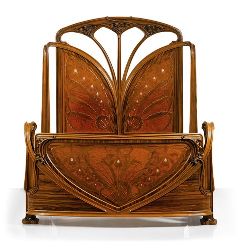 Wooden Seating, Architecture Art Nouveau, Nouveau Furniture, Design Art Nouveau, Art Nouveau Furniture, Macassar Ebony, Organizer Makeup, Art Nouveau Architecture, Fantastic Furniture