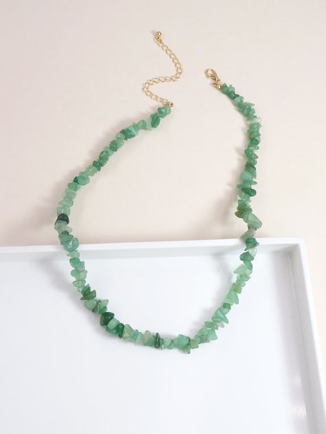 Collar Verde, Pola Gelang, Turquoise Bead Necklaces, Stone Beaded Necklace, Beaded Choker Necklace, Beaded Choker, Summer Jewelry, Turquoise Beads, Diy Necklace