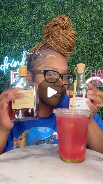 Frozen Hennessy Drinks, Henny Rita Recipe, Hennessy Cocktails Recipes, Hennessey Drink Recipes, Henny Drinks Recipes, Strawberry Henny Recipe, Strawberry Hennessy Drink Recipe, Hennessy Drinks Recipes, Hennessey Drink