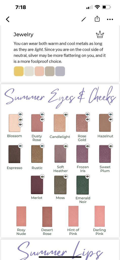 Cool Summer Eyeshadow Palette, Soft Summer Color Palette Makeup, Soft Summer Eyeshadow, Soft Summer Makeup Looks, Summer Pallet, Soft Summer Makeup, Summer Eyeshadow, Soft Summer Color Palette, Soft Summer Colors