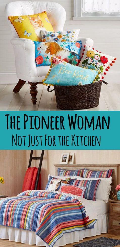 We all love the Pioneer Woman, and her designs are not just in the kitchen, there are home decor items for the entire house. Colorful home decor. #affiliate #pioneerwoman Pioneer Woman Lamps, Pioneer Woman Inspired Living Room, Pioneer Woman Bedroom Decor, Pioneer Woman Bathroom Ideas, Pioneer Woman Bedroom Ideas, Pioneer Woman Home Decor, Pioneer Woman Dining Room Decor, Pioneer Woman Living Room Decor, Pioneer Woman Living Room