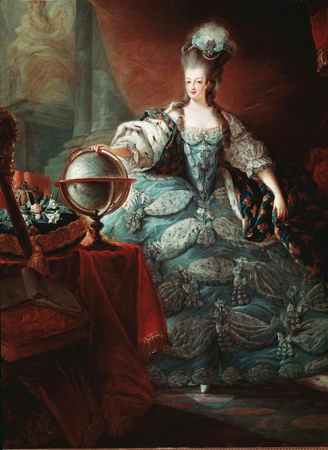 Portrait of Marie Antoinette, by Jean-Baptiste Gautier-Dagoty, 1775, Palace of Versailles, France. Marie Antoinette Portrait, Rose Bertin, Marie Antoinette Dresses, Fashion History Timeline, Antoinette Dress, Royal Diamond, French History, French Culture, French Revolution