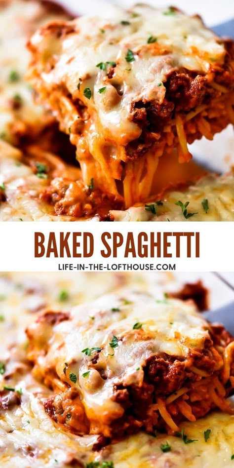 Baked Spaghetti With Ground Beef, Baked Soaghetti, Best Baked Spaghetti Recipe, Baked Spaghetti With Cream Cheese, Best Baked Spaghetti, Easy Baked Spaghetti Recipe, Alfredo Spaghetti, Easy Baked Spaghetti, Spagetti Recipe