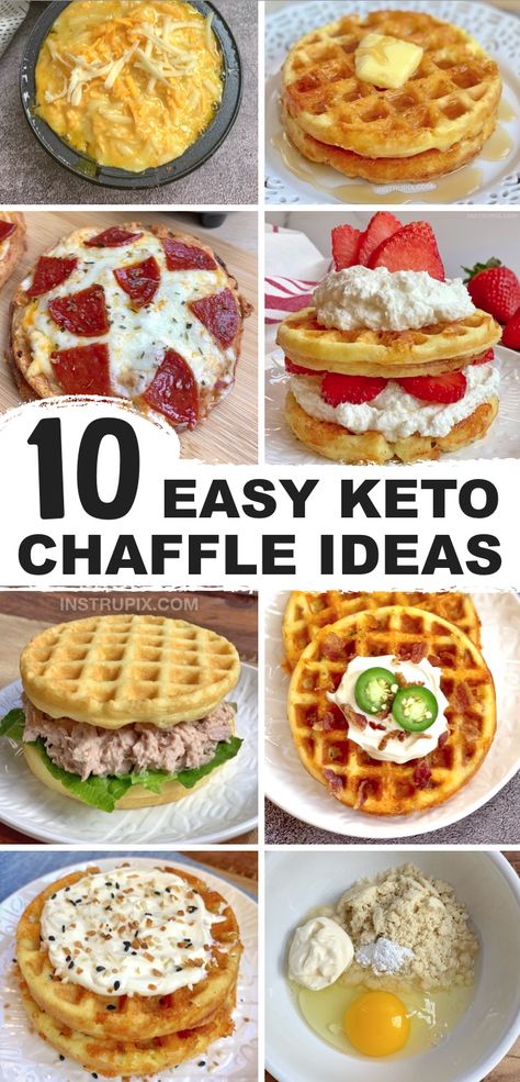 The 10 BEST Easy Keto Chaffle Recipes (That Don't Taste Low Carb!) Keto Chaffle Recipes, Mini Waffle Recipe, Dash Recipe, Keto Waffles, Chaffle Recipes, Low Carb Waffles, Mini Waffle Maker, Waffle Iron Recipes, Keto Chaffle