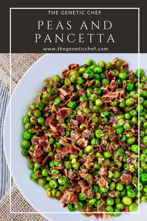 Can Peas Recipe, English Peas Recipe, Peas And Pancetta, Green Peas Recipes, Lamb Roast Recipe, Italian Side Dishes, Mushroom Side Dishes, Thanksgiving Side Dishes Healthy, Pancetta Recipes