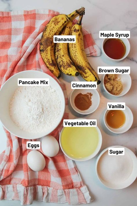 Pancake Mix With Banana, Banana Bread Using Pancake Mix Recipe, Banana Bread Pancake Mix Recipe, Pancake Mix Banana Muffins, Banana Pancakes With Pancake Mix Recipe, Pancake Mix Banana Bread, Banana Pancake Muffins, Easy Banana Bread Recipes, Pumpkin Spice Banana Bread