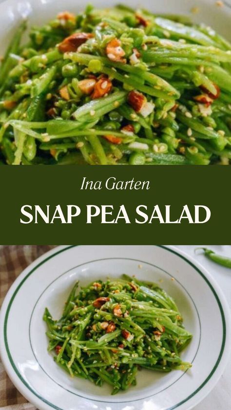 Ina Garten Snap Pea Salad Cashew Pea Salad, Snap Peas And Carrots Recipe, Snap Pea Recipes, Snap Peas Salad, Sugar Snap Pea Salad, Peas And Carrots Recipe, Sugar Snap Pea Recipe, Snap Peas Recipe, Suddenly Salad