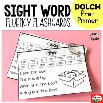 Sight Word Fluency Flashcards: DOLCH Pre-Primer. Ever have students who are just not learning their sight words fast enough, despite everything you've tried? How about students who can read sight words on flashcards, but have difficulty reading them in context? These are not your typical flashcards. They are designed to be used by children to practice sight words in context, using picture supports for increased independence and success. Sight Word Stories, Second Grade Sight Words, First Grade Words, Pre Primer Sight Words, Sight Word Fluency, Learning Sight Words, Dolch Words, Sight Word Cards, First Grade Sight Words