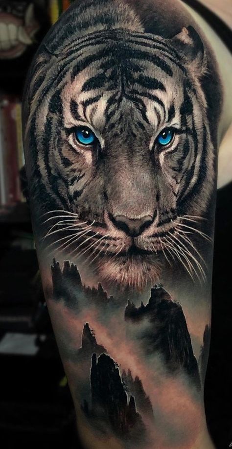 Mens Tiger Tattoo, Tiger Hand Tattoo, Fenrir Tattoo, Tiger Face Tattoo, Tiger Head Tattoo, Tato Salib, Japanese Tiger Tattoo, Tiger Tattoo Sleeve, Big Cat Tattoo