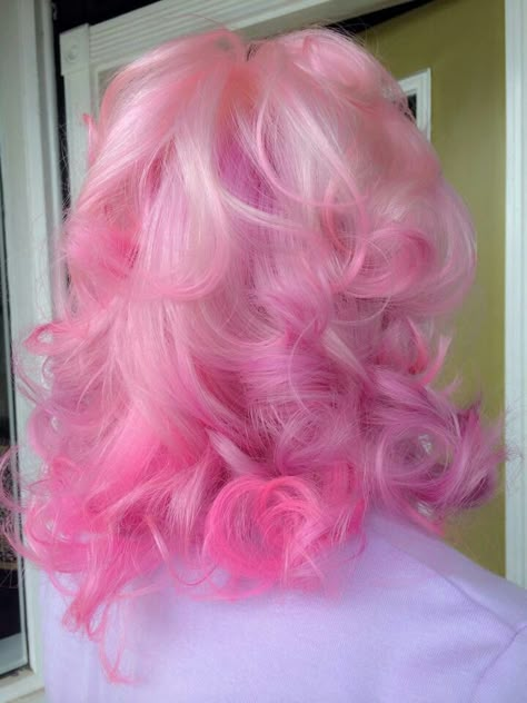 Cotton candy hair. Pastel Cotton Candy Hair, Cotton Candy Hair Drawing, Pastel Curly Hair, Pastel Hair Aesthetic, Lalaloopsy Aesthetic, Bubble Gum Pink Hair, Pink Wavy Hair, Cotton Candy Hair Color, Cotton Candy Aesthetic